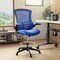 Flash Furniture Kelista Mid-Back Blue Mesh Ergonomic Drafting Chair with Adjustable Foot Ring and Flip-Up Arms BL-X-5M-D-BLUE-GG - alternate 1